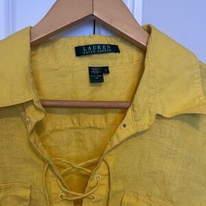 Lauren Ralph Lauren Yellow Linen Shirt